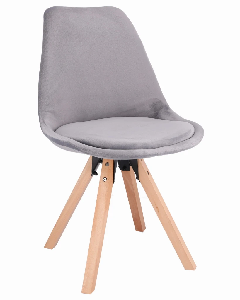 Scaun bucatarie/living, jumi, saida, catifea, lemn, 49x52x83 cm, bej 3