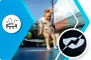 Trambulina de grădină pentru copii thunder inside elite 10ft (305cm) black Thumbnail 3