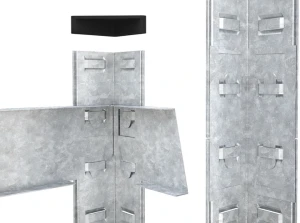 Raft metalic de depozitare nex budget 1600x800x400 mm, 4 rafturi mdf, galvanizat Thumbnail 5