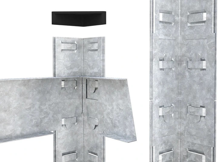 Raft metalic de depozitare nex budget 2000x1000x450 mm, 5 rafturi mdf, galvanizat 4