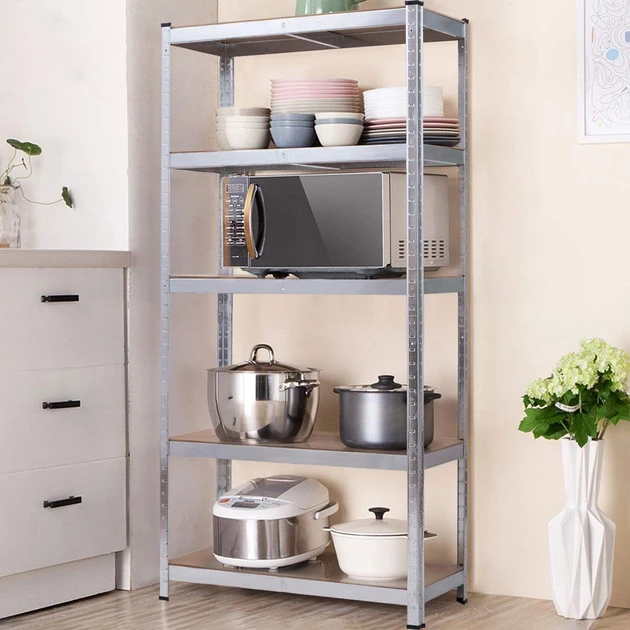 Raft metalic de depozitare nex budget 2000x1000x450 mm, 5 rafturi mdf, galvanizat 9
