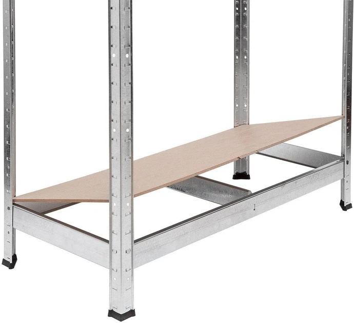 Raft metalic de depozitare nex budget 2000x1000x450 mm, 5 rafturi mdf, galvanizat 2