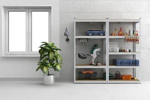 Raft metalic de depozitare nex budget 2000x1000x450 mm, 5 rafturi mdf, galvanizat Thumbnail 8