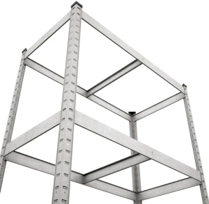 Raft metalic de depozitare nex budget 2000x1000x450 mm, 5 rafturi mdf, galvanizat Thumbnail 3