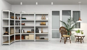 Raft metalic de depozitare nex budget 2000x1000x450 mm, 5 rafturi mdf, galvanizat Thumbnail 10