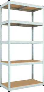 Raft metalic de depozitare nex budget 2000x1000x450 mm, 5 rafturi mdf, galvanizat