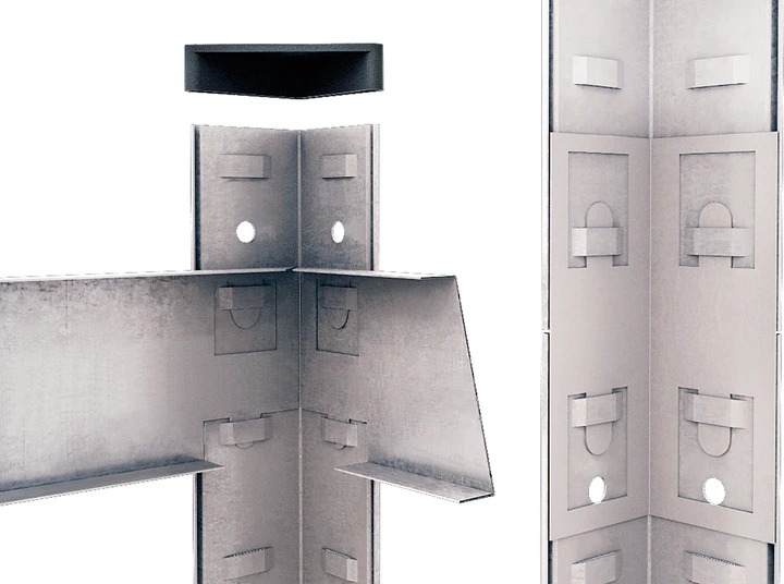 Raft metalic de depozitare nex budget 2200x1100x400 mm, 5 rafturi mdf, galvanizat 4