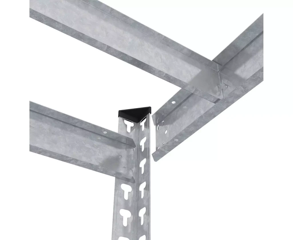 Raft metalic de depozitare nex titan 1800x1800x400 mm, 4 rafturi mdf, galvanizat 4