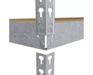 Raft metalic de depozitare nex titan 1800x1800x400 mm, 4 rafturi mdf, galvanizat Thumbnail 5