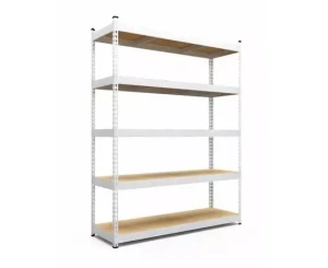 Raft metalic de depozitare nex titan 2160x1200x800 mm, 5 rafturi mdf, galvanizat