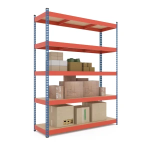Raft metalic de depozitare nex titan 2160x1200x800 mm, 5 rafturi mdf, blue/orange Thumbnail 2