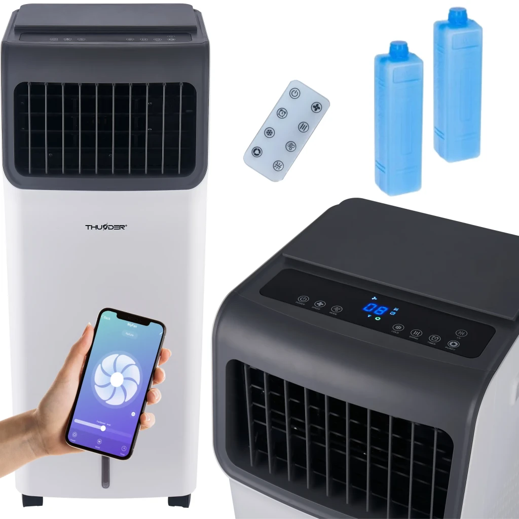 Водяной кондиционер 4-в-1 thunder breeze, 85w, wi-fi, 15l, белый 6