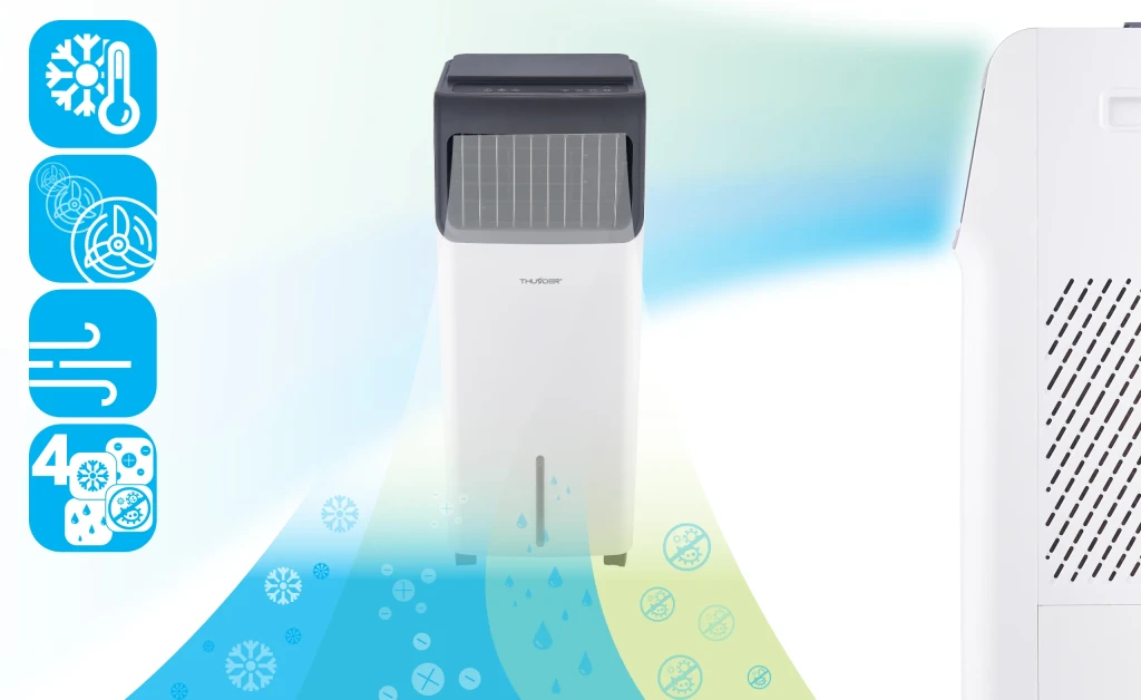 Водяной кондиционер 4-в-1 thunder breeze, 85w, wi-fi, 15l, белый 3