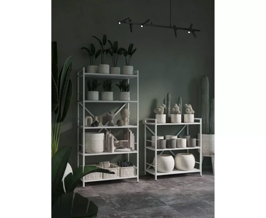 Металлическая полка nex loft 900x800x400 мм, 3 полки, дсп, белая/белая 8