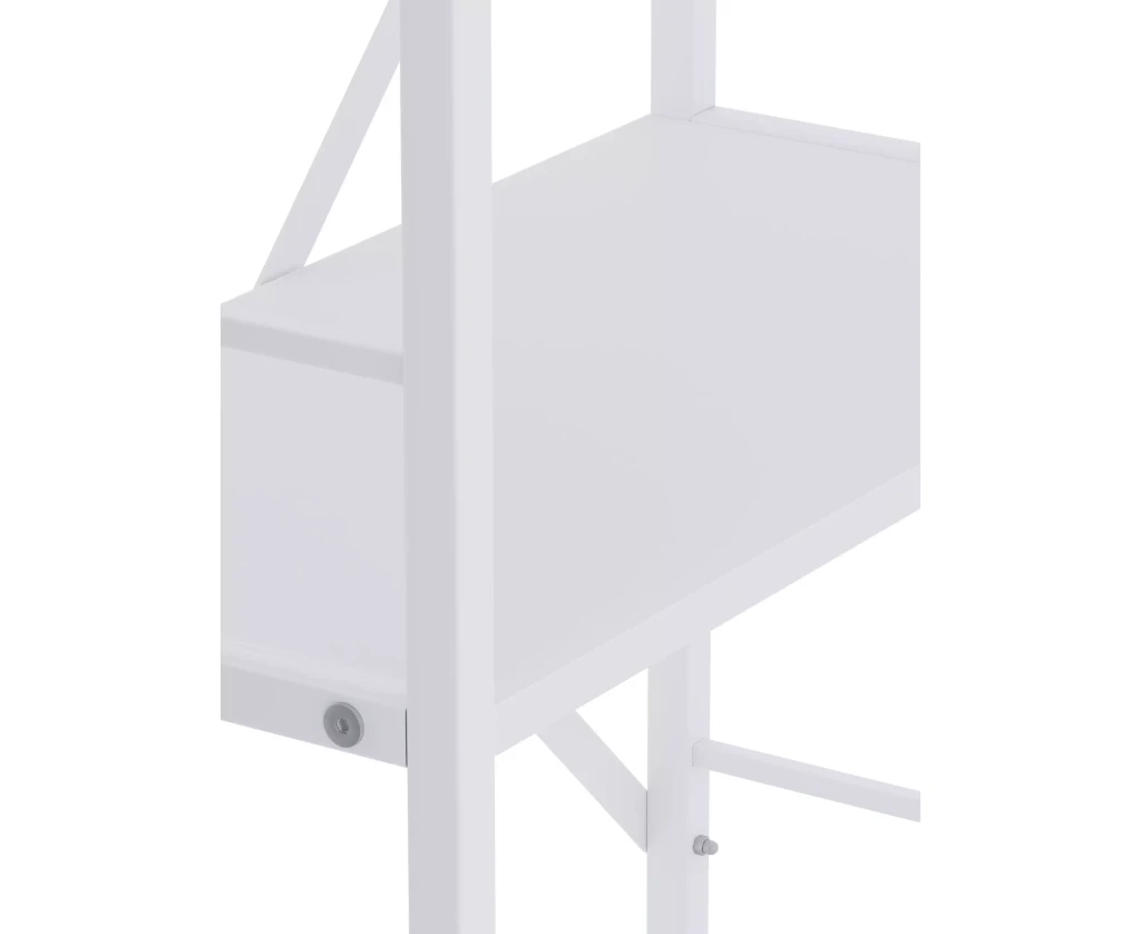 Металлическая полка nex loft 900x800x400 мм, 3 полки, дсп, белая/белая 5