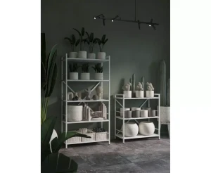 Металлическая полка nex loft 900x800x400 мм, 3 полки, дсп, белая/белая Thumbnail 8
