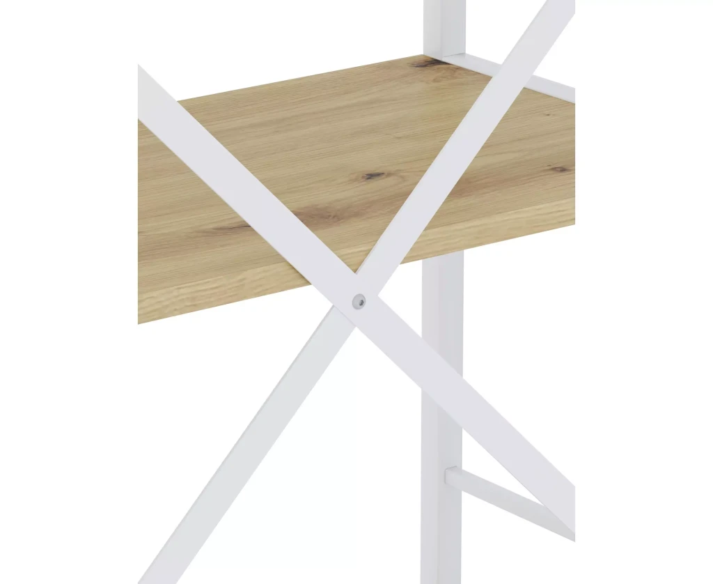 Raft metalic nex loft 1700x800x350 mm, 5 rafturi, pal, white/ oak artisan 7