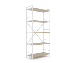 Raft metalic nex loft 1700x800x350 mm, 5 rafturi, pal, white/ oak artisan Thumbnail 2