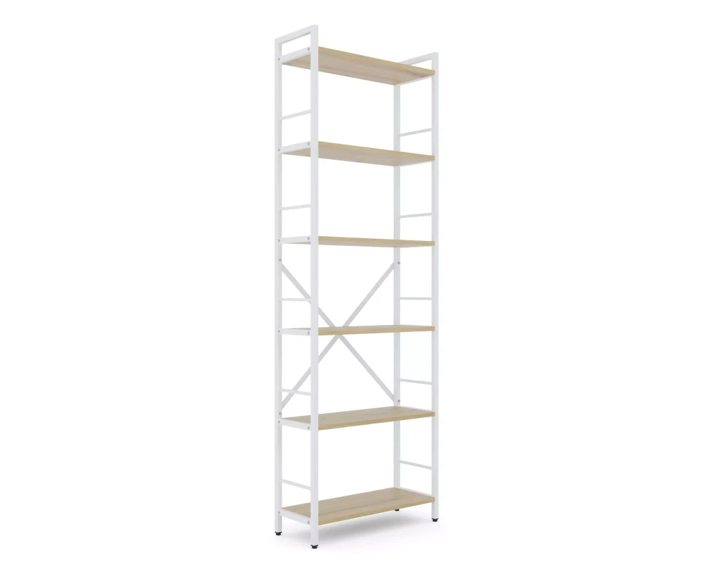 Raft metalic nex loft 1800x600x240 mm, 6 rafturi, pal, white/ oak artisan 2