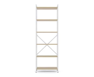 Raft metalic Nex Loft 1800x600x240 mm, 6 rafturi, PAL, White/ Oak Artisan