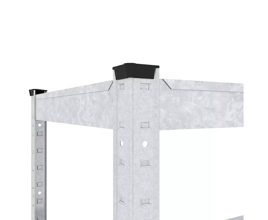 Raft metalic de depozitare nex budget 1600x800x300 mm, 4 rafturi metal, galvanizat 6