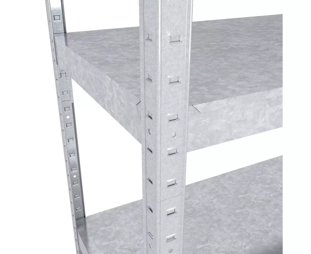 Raft metalic de depozitare nex budget 1600x800x300 mm, 4 rafturi metal, galvanizat 3