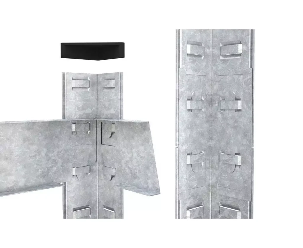 Raft metalic de depozitare nex budget 1600x800x300 mm, 4 rafturi metal, galvanizat 7