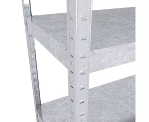 Raft metalic de depozitare nex budget 1600x800x300 mm, 4 rafturi metal, galvanizat Thumbnail 3