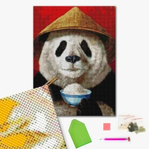 Mozaic cu diamante 40*50 сm (fără cutie) – panda, lucia heffernan Thumbnail 2