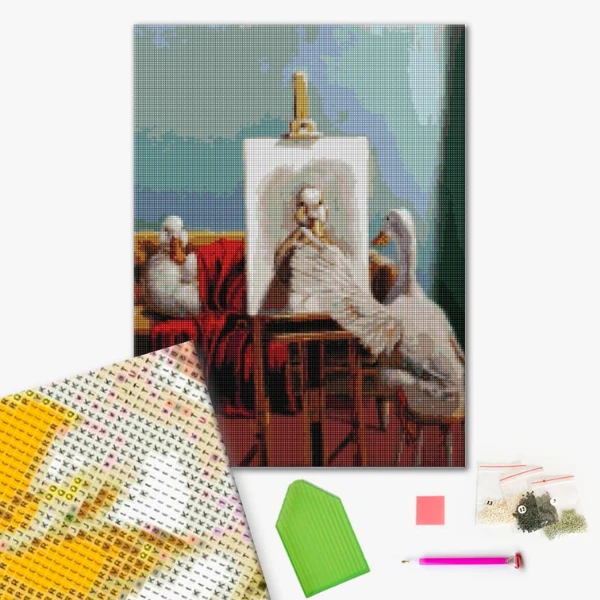 Mozaic cu diamante 40*50 сm (fără cutie) – rața - atelier, lucia heffernan 2