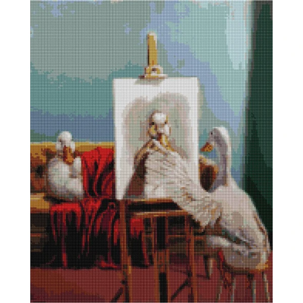 Mozaic cu diamante 40*50 сm (fără cutie) – rața - atelier, lucia heffernan 3