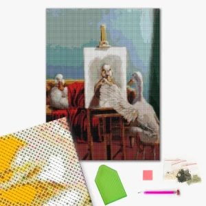 Mozaic cu diamante 40*50 сm (fără cutie) – rața - atelier, lucia heffernan Thumbnail 2
