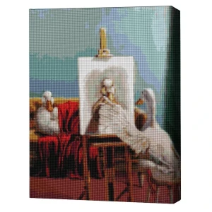 Mozaic cu diamante 40*50 сm (fără cutie) – rața - atelier, lucia heffernan