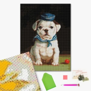 Mozaic cu diamante 40*50 сm (fără cutie) – bulldog, lucia heffernan Thumbnail 2