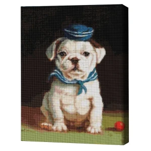 Mozaic cu diamante 40*50 сm (fără cutie) – bulldog, lucia heffernan