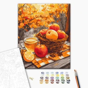 Pictură pe numere 40х50 cm (în cutie)  – mere cu scorțișoară Thumbnail 2