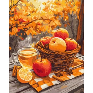 Pictură pe numere 40х50 cm (în cutie)  – mere cu scorțișoară Thumbnail 5