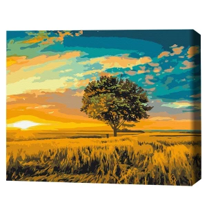 Pictură pe numere 40x50 cm (în cutie)  –  apus de aur