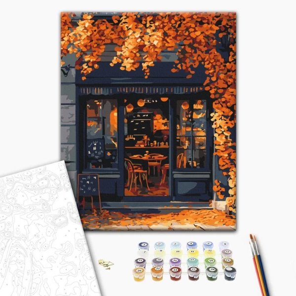 Pictură pe numere 40х50 cm (în cutie)  – cafenea pe colț 3