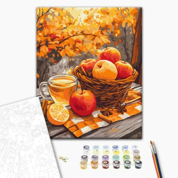 Pictură pe numere 40×50 (fără cutie) – mere cu scorțișoară 2