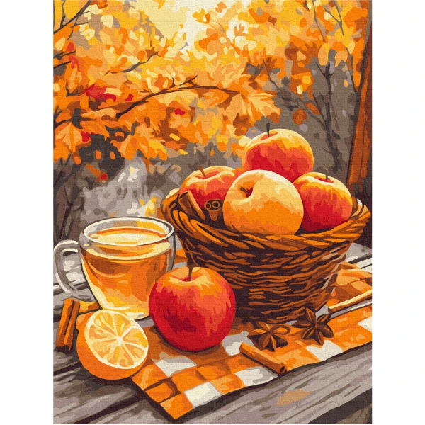 Pictură pe numere 40×50 (fără cutie) – mere cu scorțișoară 3