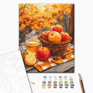 Pictură pe numere 40×50 (fără cutie) – mere cu scorțișoară Thumbnail 2