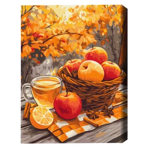 Pictură pe numere 40×50 (fără cutie) – mere cu scorțișoară