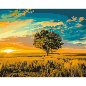 Pictură pe numere 40*50 сm (fără cutie) – apus de aur Thumbnail 3