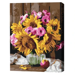 Pictură pe numere 30*40 сm (fără cutie) – buchet de țară