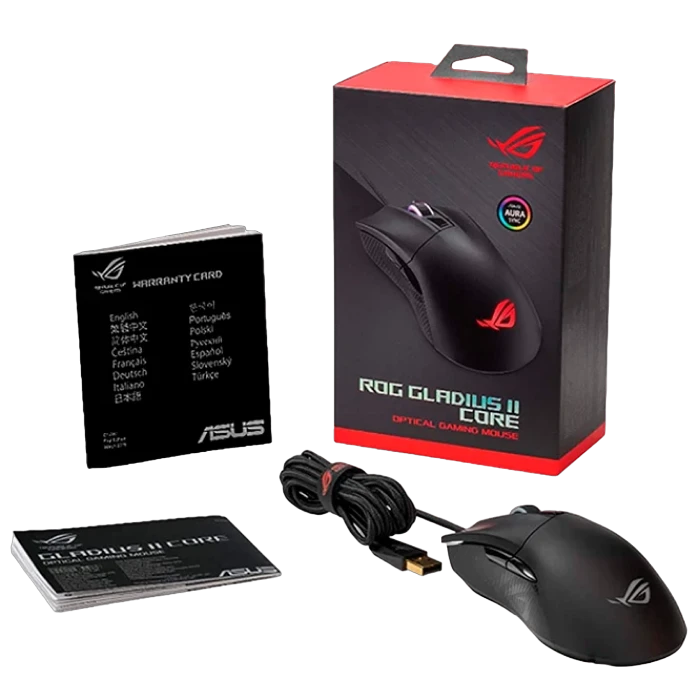 Gaming mouse asus rog gladius ii core, negru 4