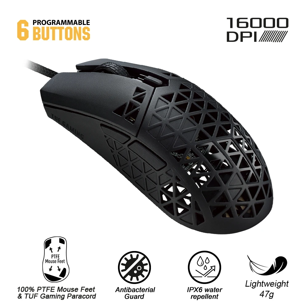 Gaming mouse asus tuf gaming m4 air, negru 8