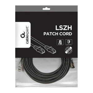 Patch cord cablexpert pp8-lszhcu-bk-15m, cat8 s/ftp, 15m, negru Thumbnail 4