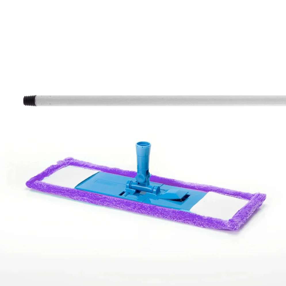 Mop plat economic cu microfibra + coada metalica (120 cm) 3