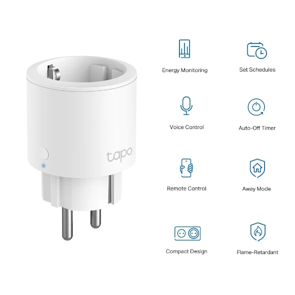 Tp-link tapo p115 mini wi-fi remote access voice control 1-pack 2